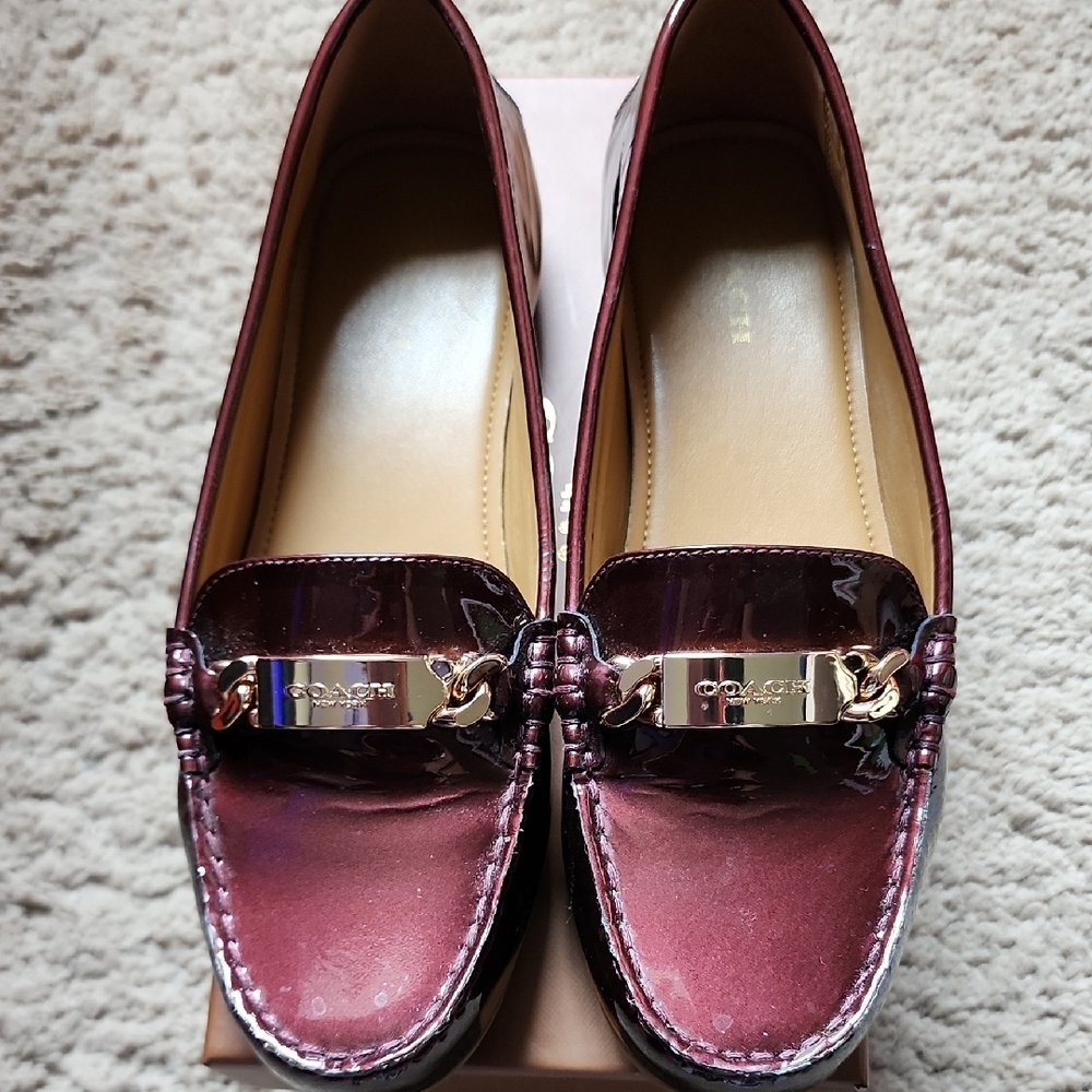 Coach Women's Burgundy Loafers